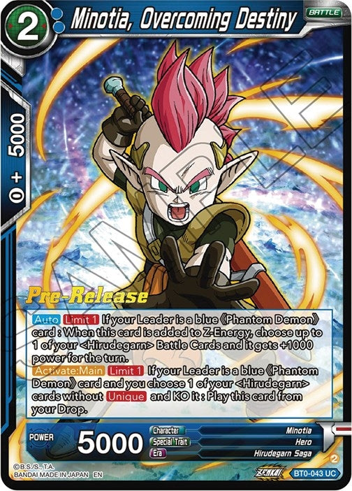 Image for Minotia, Overcoming Destiny (Beyond Generations Pre-Release Cards) (BT24-043) - Dragon Ball Super: Masters