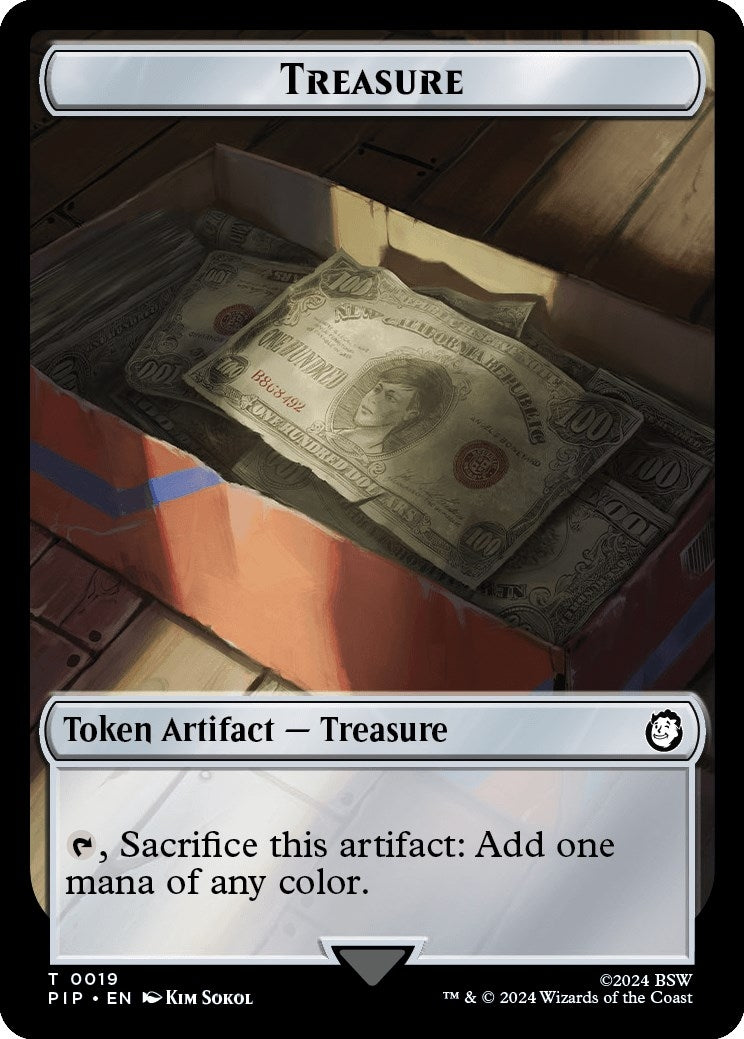 Image for Treasure (0019) // Wasteland Survival Guide Double-Sided Token (Universes Beyond: Fallout) (19 // 20) - Magic: The Gathering