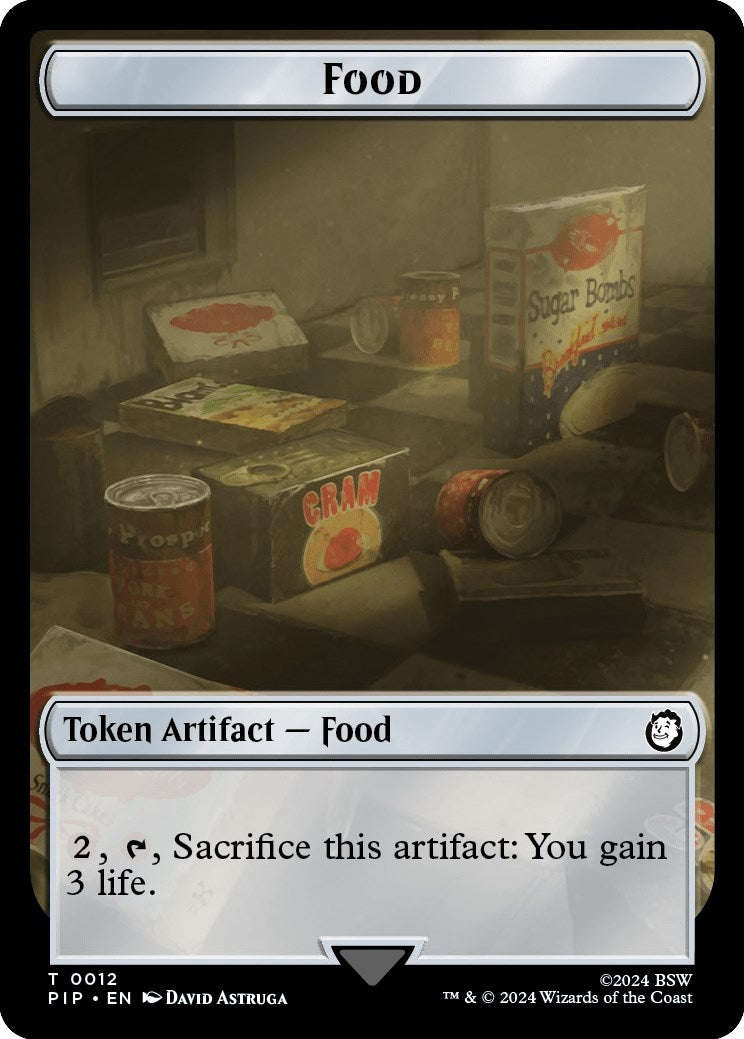 Image for Food (0012) // Clue Double-Sided Token (Universes Beyond: Fallout) (12 // 11) - Magic: The Gathering