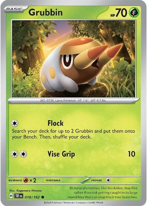 Image for Grubbin (SV05: Temporal Forces) (018/162) - Pokemon