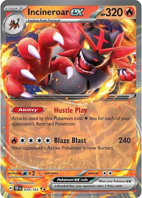 Image for Incineroar ex (SV05: Temporal Forces) (034/162) - Pokemon