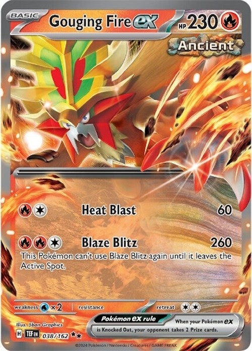 Image for Gouging Fire ex (SV05: Temporal Forces) (038/162) - Pokemon