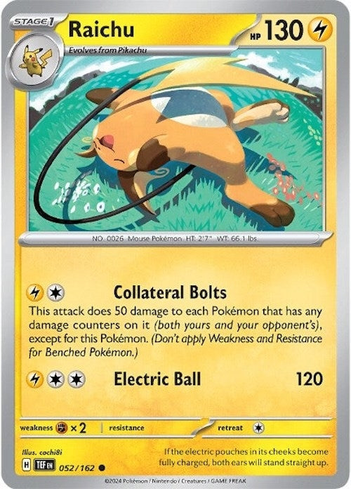Image for Raichu (SV05: Temporal Forces) (052/162) - Pokemon
