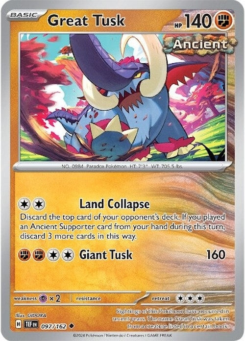 Image for Great Tusk (SV05: Temporal Forces) (097/162) - Pokemon