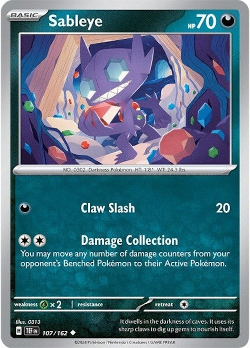 Image for Sableye (SV05: Temporal Forces) (107/162) - Pokemon