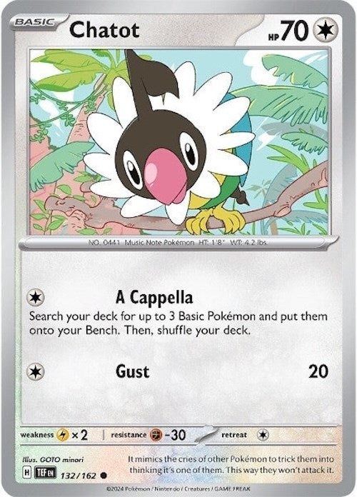 Image for Chatot (SV05: Temporal Forces) (132/162) - Pokemon