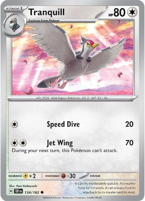 Image for Tranquill (SV05: Temporal Forces) (134/162) - Pokemon