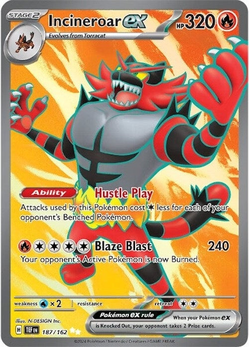 Image for Incineroar ex (SV05: Temporal Forces) (187/162) - Pokemon