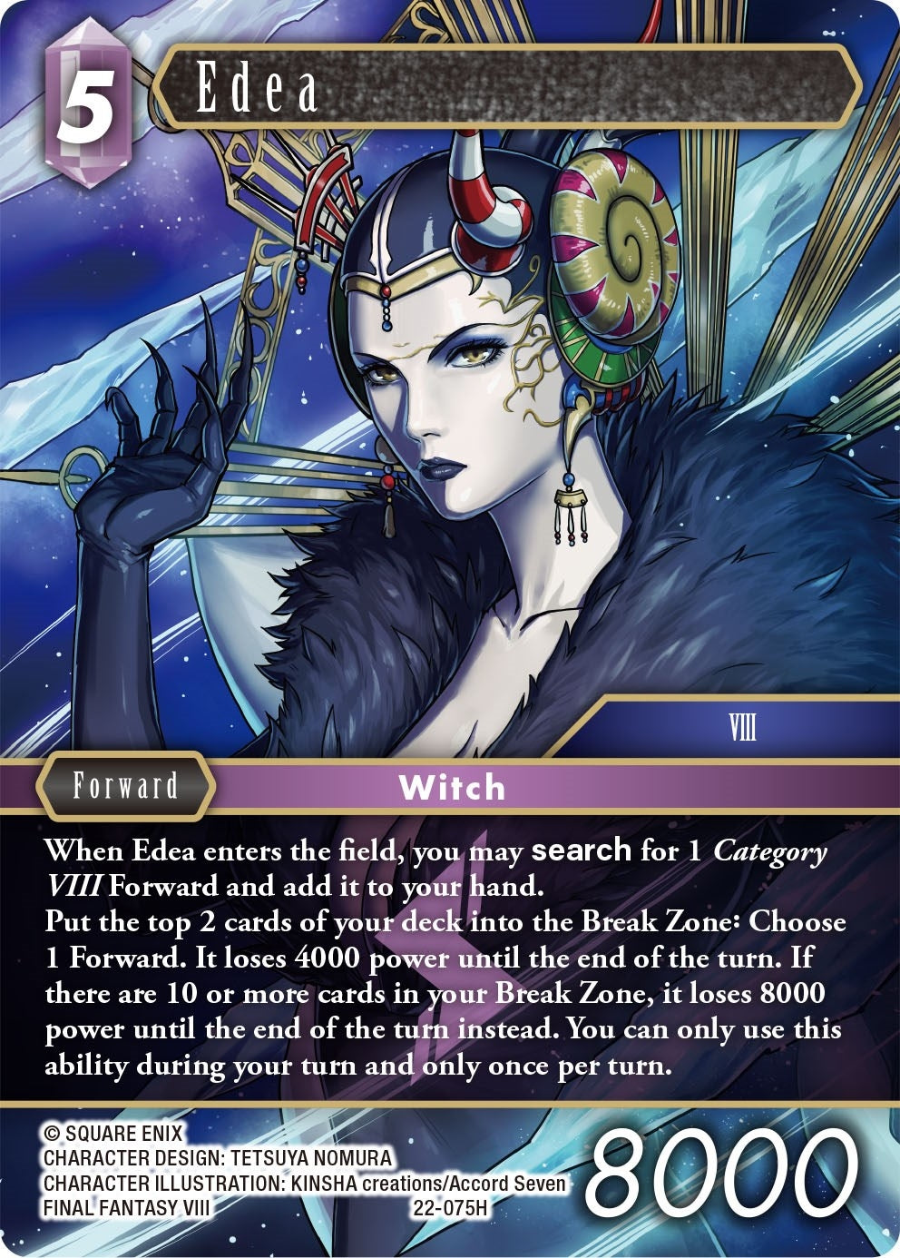 Image for Edea (Hidden Hope) (22-075H) - Final Fantasy TCG