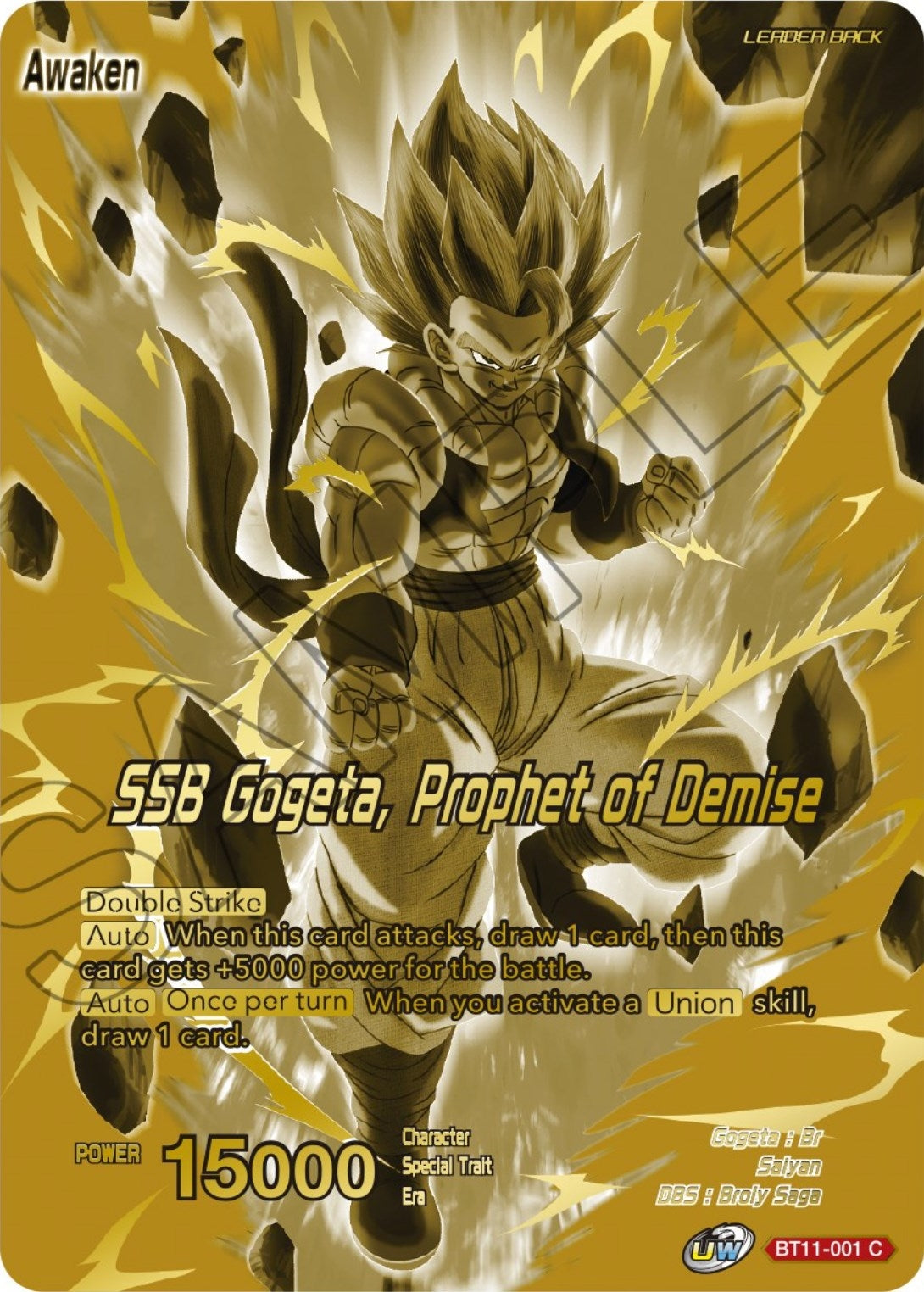 Image for Gogeta // SSB Gogeta, Prophet of Demise (Championship Golden Card 2024 Vol.1) (Tournament Promotion Cards) (BT11-001) - Dragon Ball Super: Masters
