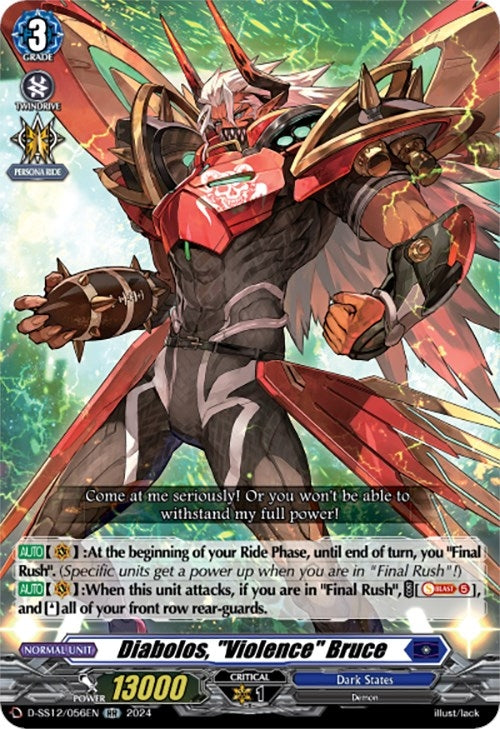 Image for Diabolos, "Violence" Bruce (D-SS12: Triple Drive Booster) (D-SS12/056EN) - Cardfight Vanguard
