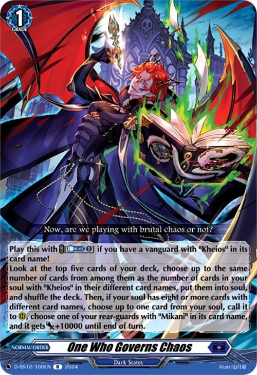 Image for One Who Governs Chaos (D-SS12: Triple Drive Booster) (D-SS12/100EN) - Cardfight Vanguard