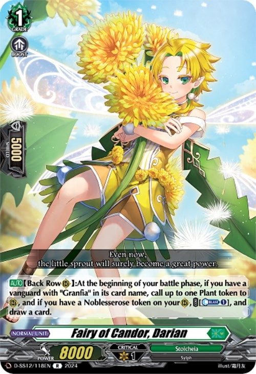 Image for Fairy of Candor, Darian (D-SS12: Triple Drive Booster) (D-SS12/118EN) - Cardfight Vanguard