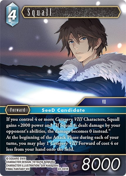 Image for Squall (Hidden Hope) (22-031H) - Final Fantasy TCG