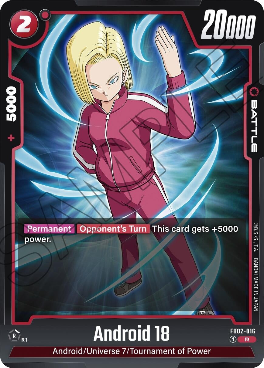 Image for Android 18 - FB02-016 (Blazing Aura) (FB02-016) - Dragon Ball Super: Fusion World