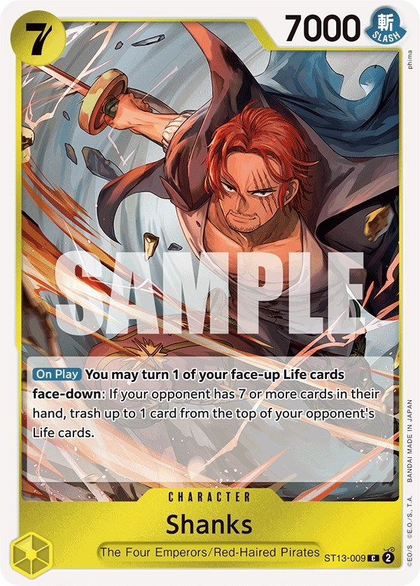 Image for Shanks (Ultra Deck: The Three Brothers) (ST13-009) - One Piece Card Game