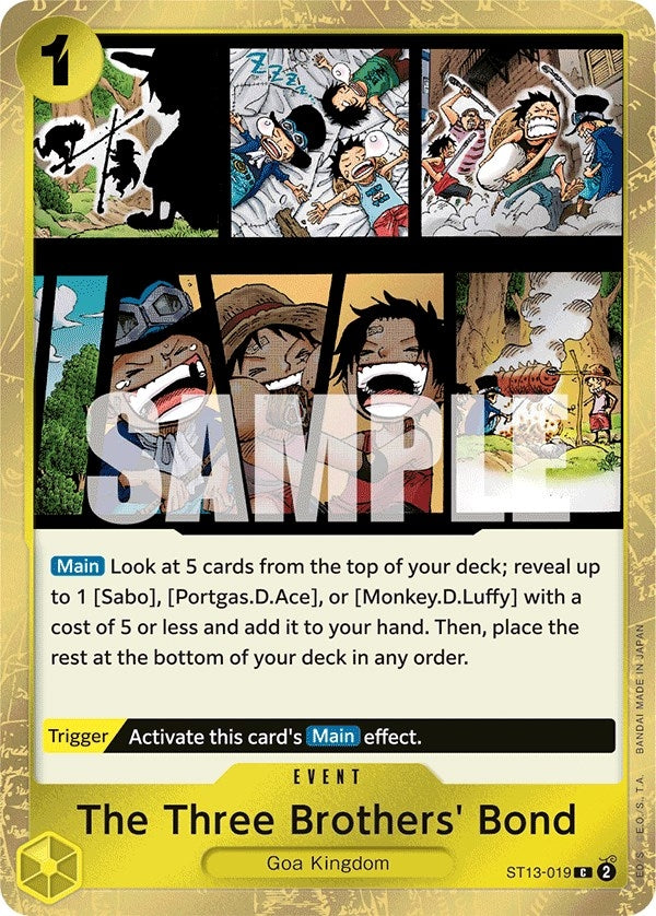 Image for The Three Brothers' Bond (Ultra Deck: The Three Brothers) (ST13-019) - One Piece Card Game