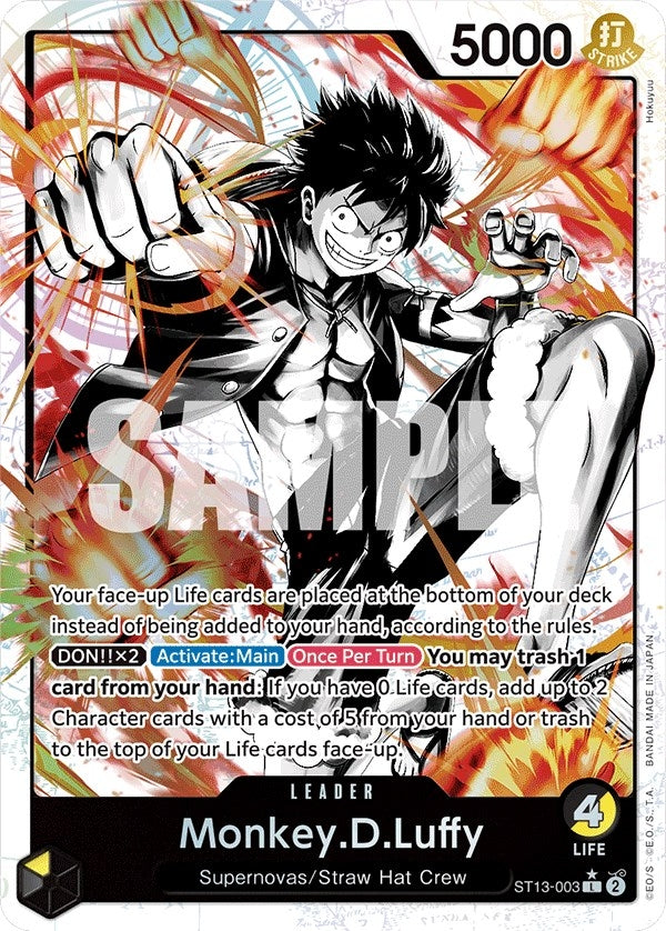 Image for Monkey.D.Luffy (003) (Parallel) (Ultra Deck: The Three Brothers) (ST13-003) - One Piece Card Game