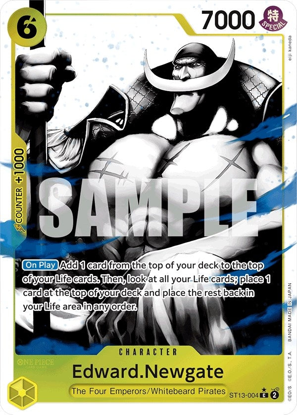 Image for Edward.Newgate (Parallel) (Ultra Deck: The Three Brothers) (ST13-004) - One Piece Card Game