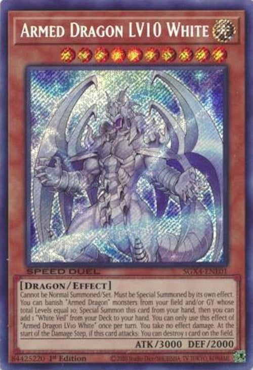 Image for Armed Dragon LV10 White (Secret Rare) (Speed Duel GX: Midterm Destruction) (SGX4-ENE01) - YuGiOh
