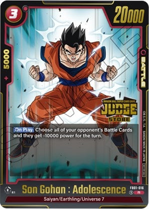 Image for Son Gohan : Adolescence (Judge Pack (Store Judge) 01) (Tournament and Championship Promos) (FB01-016) - Dragon Ball Super: Fusion World
