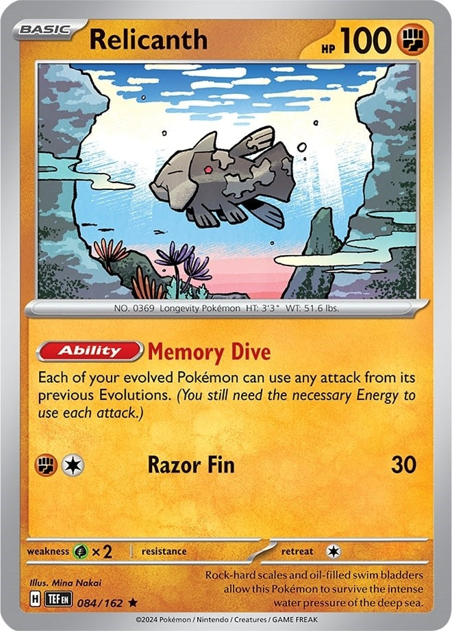 Image for Relicanth (Deck Exclusives) (084/162) - Pokemon