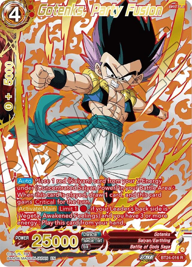 Image for Gotenks, Party Fusion (Collector Booster Gold) (Beyond Generations) (BT24-016) - Dragon Ball Super: Masters