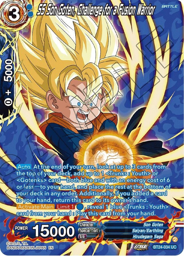 Image for SS Son Goten, Challenge for a Fusion Warrior (Collector Booster Silver) (Beyond Generations) (BT24-034) - Dragon Ball Super: Masters
