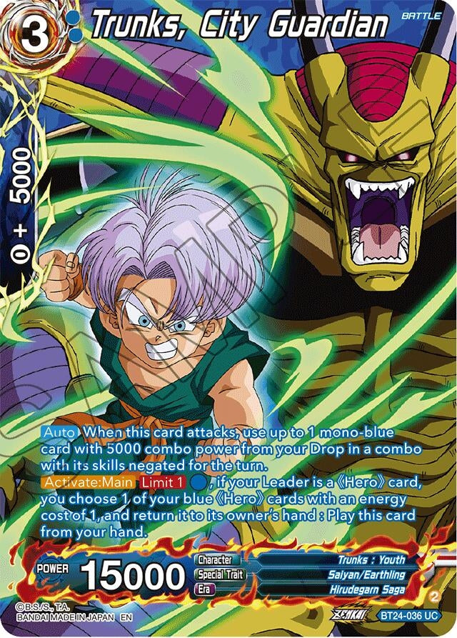 Image for Trunks, City Guardian (Collector Booster Silver) (Beyond Generations) (BT24-036) - Dragon Ball Super: Masters