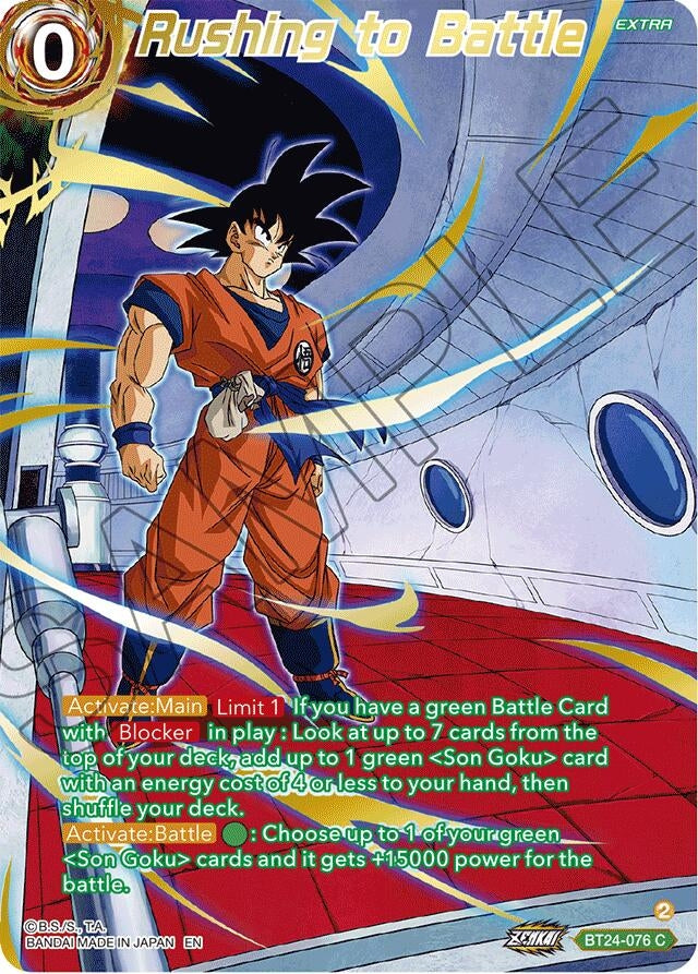 Image for Rushing to Battle (Collector Booster Gold) (Beyond Generations) (BT24-076) - Dragon Ball Super: Masters