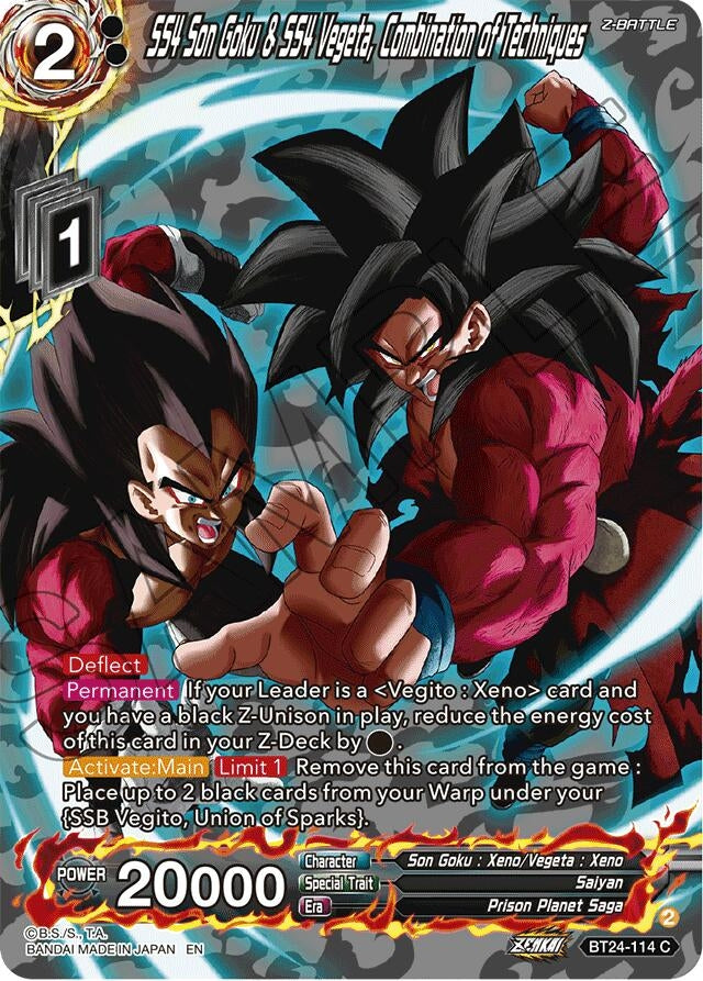 Image for SS4 Son Goku & SS4 Vegeta, Combination of Techniques (Collector Booster Silver) (Beyond Generations) (BT24-114) - Dragon Ball Super: Masters