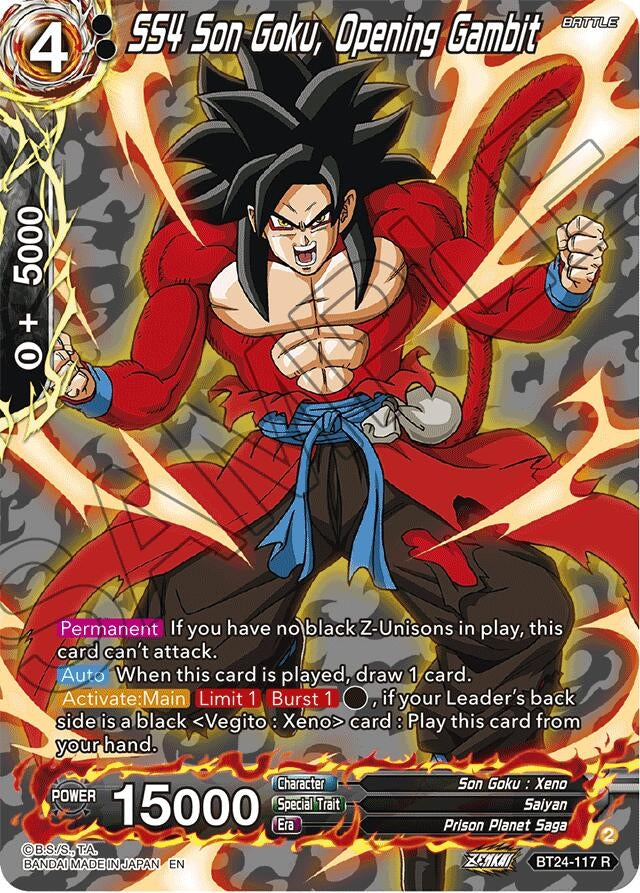 Image for SS4 Son Goku, Opening Gambit (Collector Booster Silver) (Beyond Generations) (BT24-117) - Dragon Ball Super: Masters