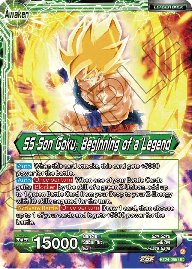 Image for Son Goku // SS Son Goku, Beginning of a Legend (Collector Booster Foil) (Beyond Generations) (BT24-055) - Dragon Ball Super: Masters