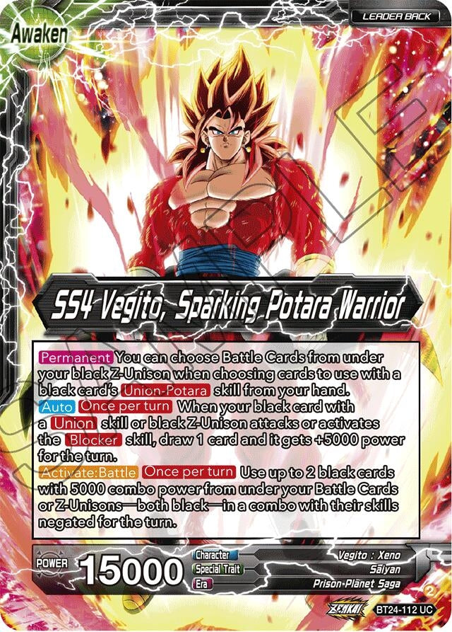 Image for SS4 Son Goku & SS4 Vegeta // SS4 Vegito, Sparking Potara Warrior (Collector Booster Foil) (Beyond Generations) (BT24-112) - Dragon Ball Super: Masters