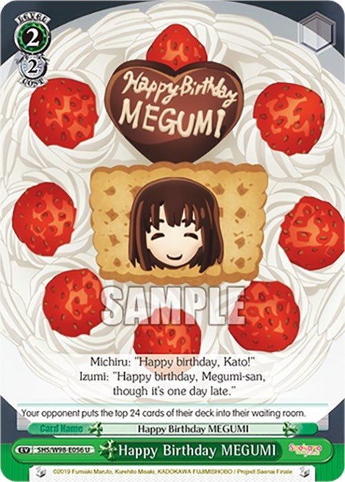Image for Happy Birthday MEGUMI (Saekano the Movie: Finale) (SHS/W98-E056 U) - Weiss Schwarz