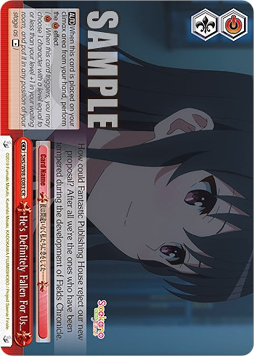 Image for He's Definitely Fallen For Us (Saekano the Movie: Finale) (SHS/W98-E083 CR) - Weiss Schwarz