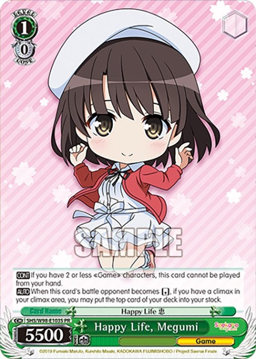Image for Happy Life, Megumi (Foil) (Saekano the Movie: Finale) (SHS/W98-E103S PR) - Weiss Schwarz