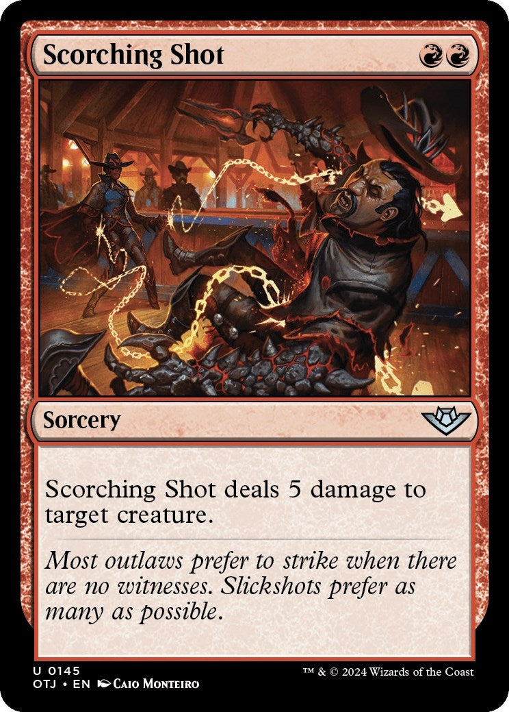 Image for Scorching Shot (Outlaws of Thunder Junction) (145) - Magic: The Gathering