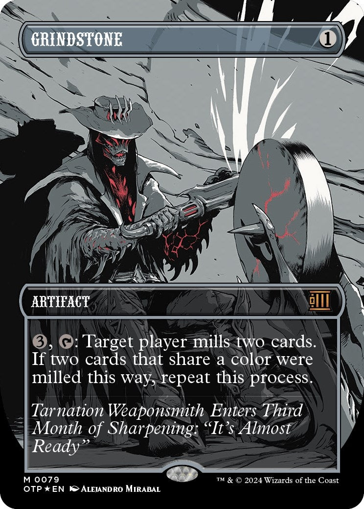 Image for Grindstone (Textured Foil) (Outlaws of Thunder Junction: Breaking News) (79) - Magic: The Gathering