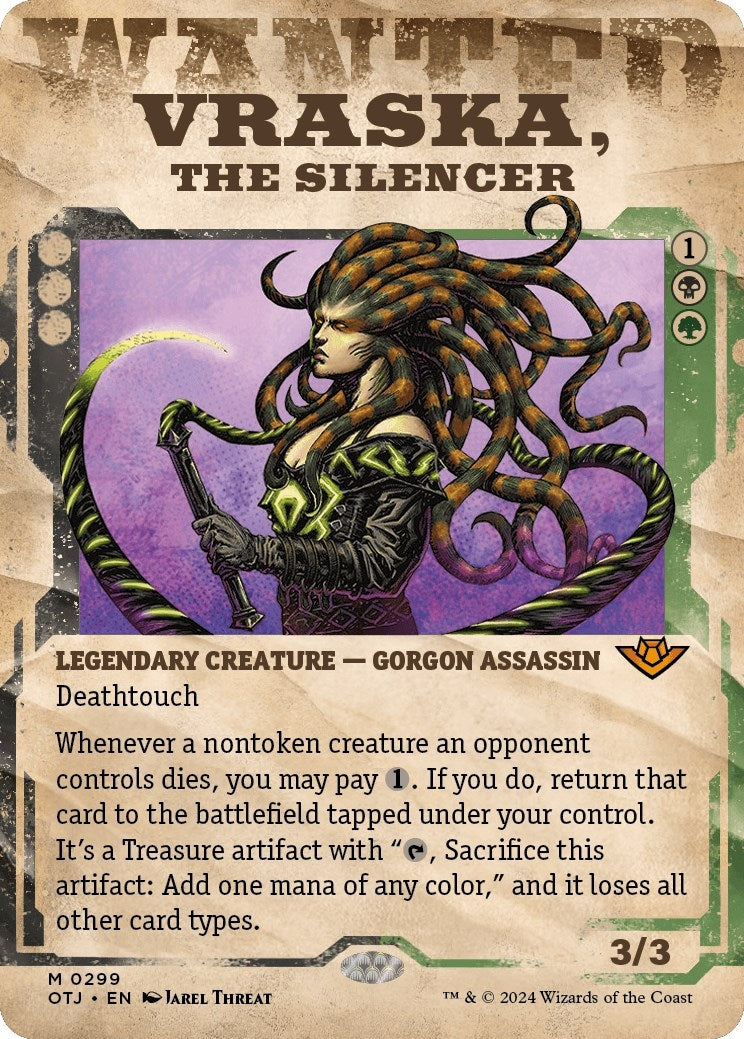 Image for Vraska, the Silencer (Showcase) (Outlaws of Thunder Junction) (299) - Magic: The Gathering