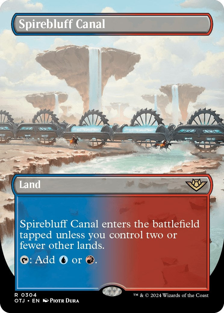 Image for Spirebluff Canal (Borderless) (Outlaws of Thunder Junction) (304) - Magic: The Gathering