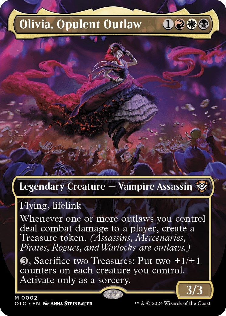 Image for Olivia, Opulent Outlaw (Borderless) (Commander: Outlaws of Thunder Junction) (2) - Magic: The Gathering