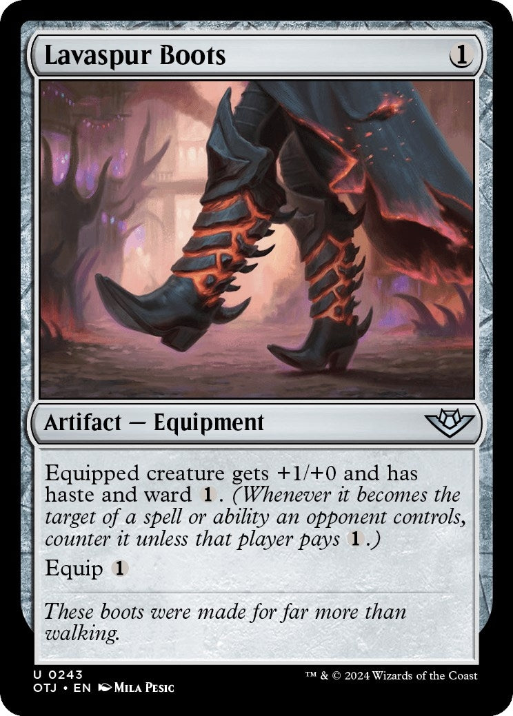 Image for Lavaspur Boots (Outlaws of Thunder Junction) (243) - Magic: The Gathering