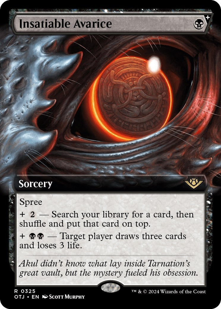 Image for Insatiable Avarice (Extended Art) (Outlaws of Thunder Junction) (325) - Magic: The Gathering