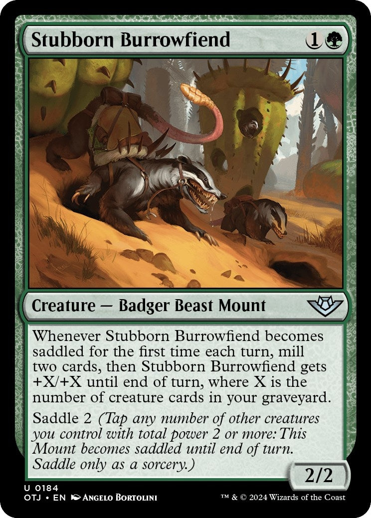 Image for Stubborn Burrowfiend (Outlaws of Thunder Junction) (184) - Magic: The Gathering