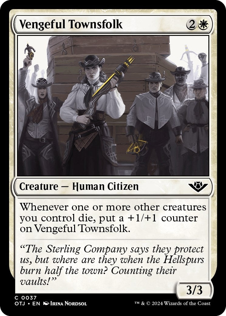 Image for Vengeful Townsfolk (Outlaws of Thunder Junction) (37) - Magic: The Gathering