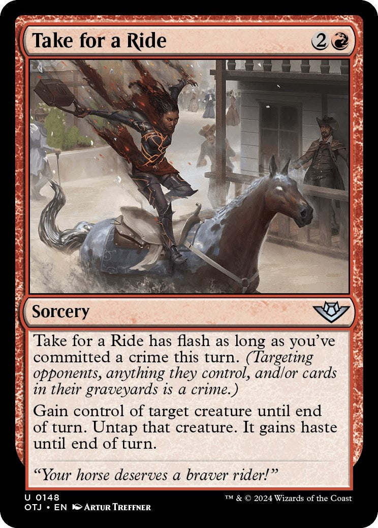 Image for Take for a Ride (Outlaws of Thunder Junction) (148) - Magic: The Gathering