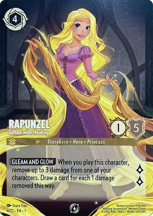 Image for Rapunzel - Gifted with Healing (Disney Lorcana Promo Cards) (4) - Disney Lorcana