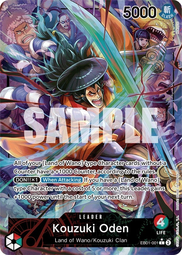Image for Kouzuki Oden (Alternate Art) (Extra Booster: Memorial Collection) (EB01-001) - One Piece Card Game