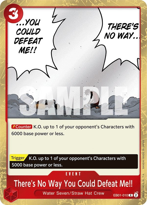 Image for There's No Way You Could Defeat Me!! (Extra Booster: Memorial Collection) (EB01-010) - One Piece Card Game